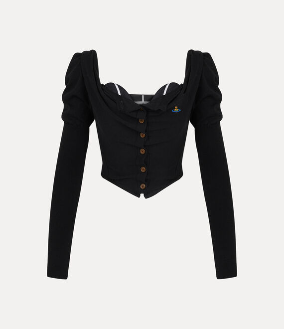 Vivienne Westwood Bea Corset Cardi in BLACK